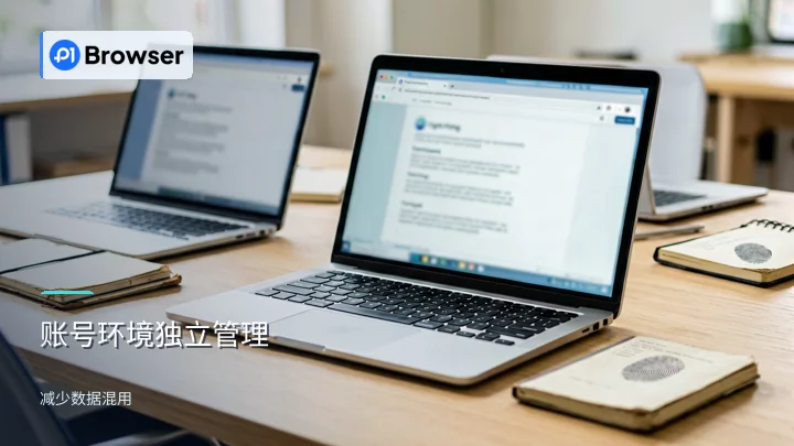 Work scenarios in which different accounts correspond to independent browser environments