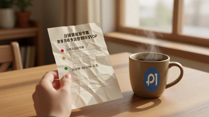 印在工位的巡檢節奏表，日週月三檔用不同顏色標記
