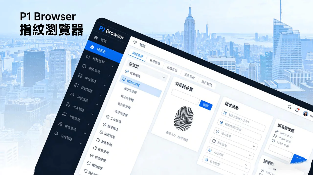 P1Browser_指纹浏览器|数十万用户认可的多账号安全工具 图1 P1Browser_指纹浏览器|数十万用户认可的多账号安全工具 图1