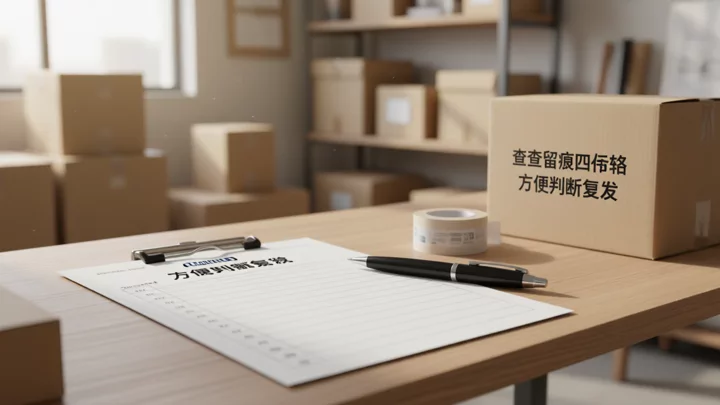 仓库桌面上的空白排查记录表与笔