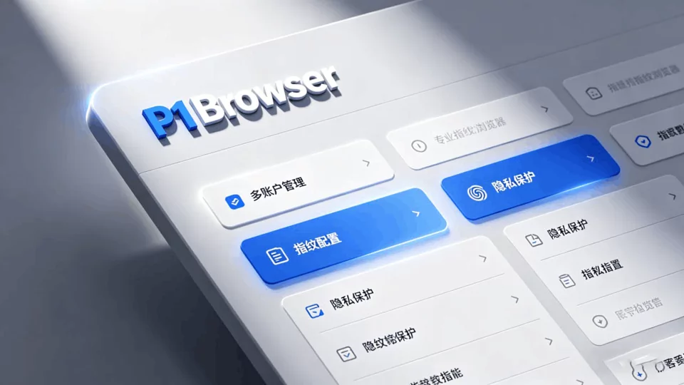 P1Browser 指纹浏览器 多账号防关联 指纹生成设置指南