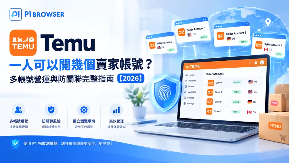 Temu 一人可以开几个卖家账号?多账号运营与防关联完整指南【2026】