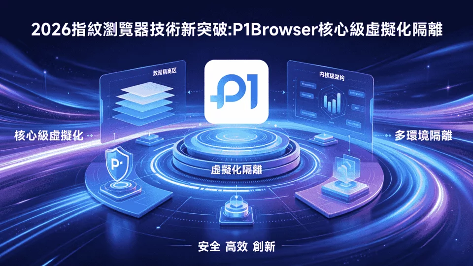 P1Browser 2026 最新版|全维度指纹伪装,多账号永不关联