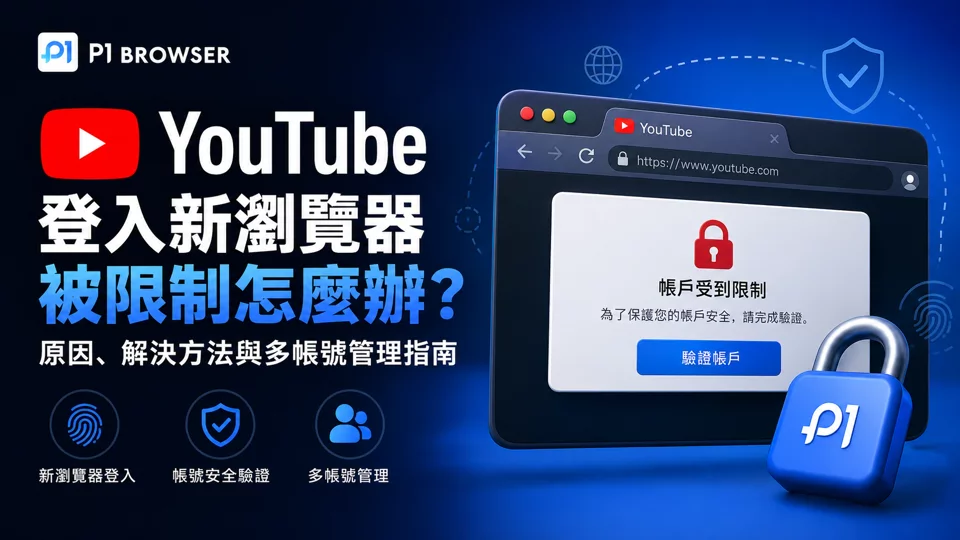 YouTube 登录新浏览器后被限制怎么办?原因、解决方法与多账号管理指南