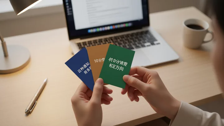 三张不同颜色的判断卡片代表三类下架通知的区分