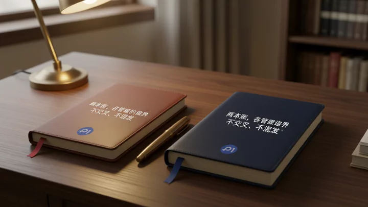 Two notebooks with differently colored bookmarks placed side by side, representing each platform defining its own inventory and pricing boundaries.