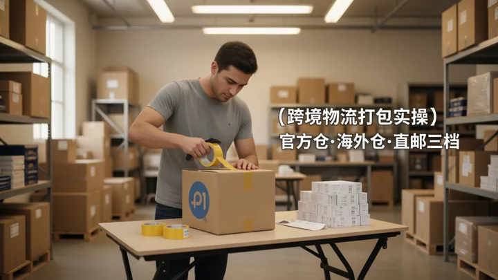 個人賣家使用官方物流或第三方貨代發運包裹的打包場景