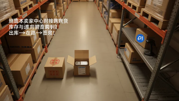 Illustration of the Three-Leg Relay Path from AliExpress Warehouse to Walmart WFS