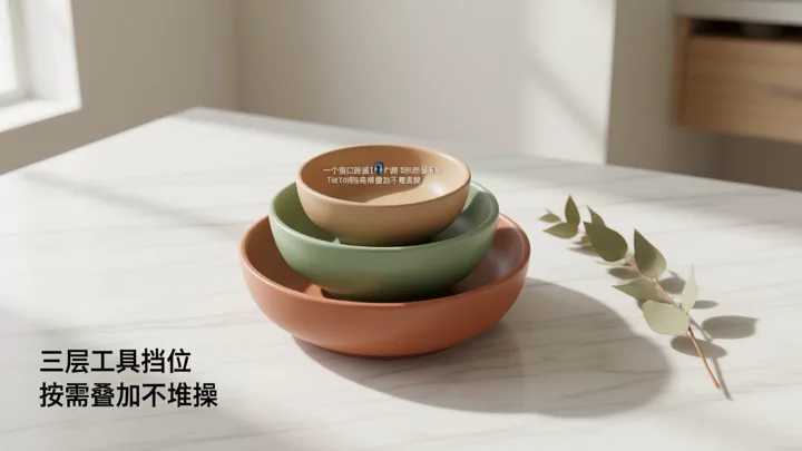 Three-tier tool progression illustration: three stacked ceramic plates—small, medium, and large—representing the native backend, the aggregation dashboard, and the event-routing layer