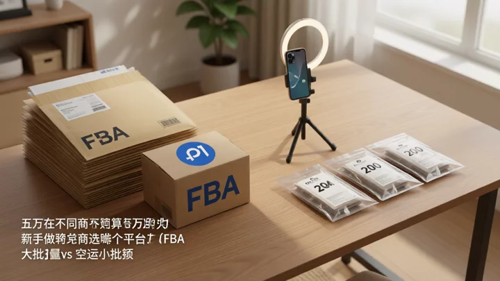 亚马逊侧 FBA 头程备货与 TikTok Shop 侧空运小批量备货的物料对比