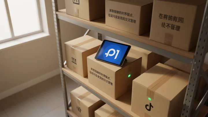 倉庫貨架上的在途庫存與自發貨庫存交叉等待場景