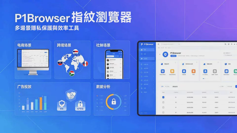 指紋引擎新高度|P1Browser 讓每個帳號都有獨立身分
