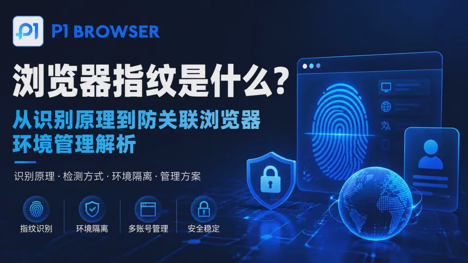 浏览器指纹是什么?从识别原理到防关联浏览器环境管理解析