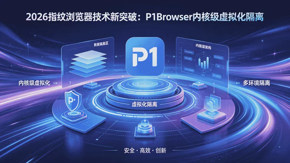 P1Browser 2026 最新版|全维度指纹伪装,多账号永不关联