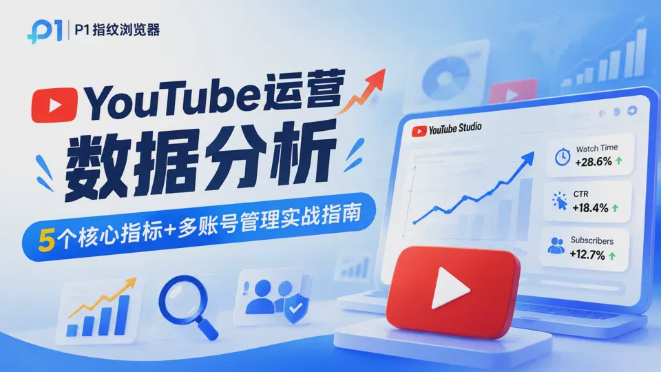 YouTube运营数据分析:5个核心指标+多账号管理实战指南