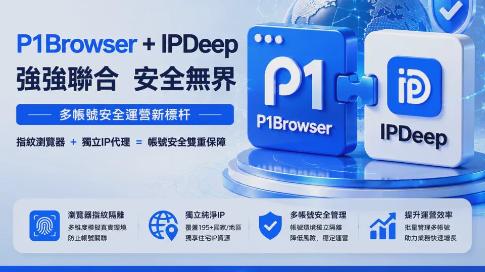 P1Browse+IPDeep静态住宅IP:海外社媒本地化运营实用指南
