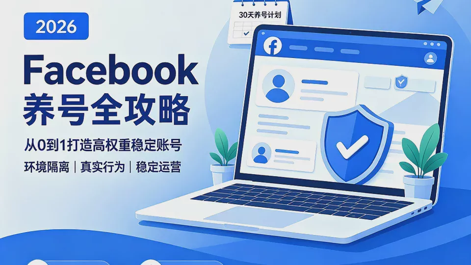 2026 Facebook Account Warming Guide: Build a High-Trust, Stable Account from 0 to 1
