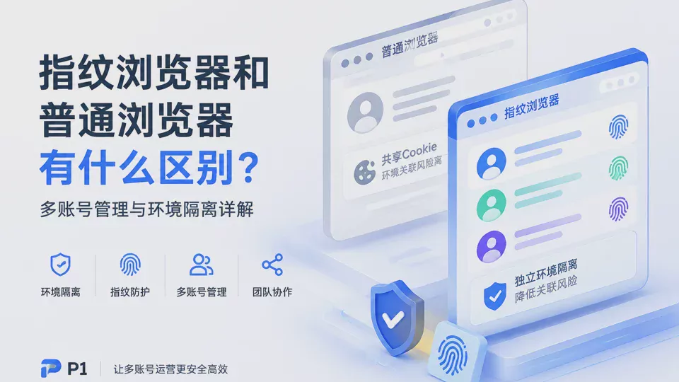 指纹浏览器和普通浏览器有什么区别?多账号管理与环境隔离详解